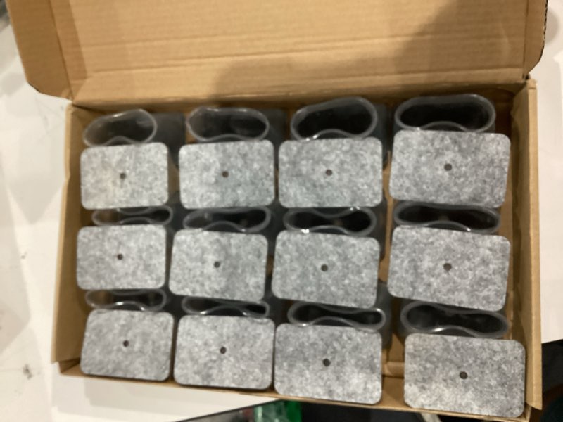Condition photo showing Good Condition for 24 pcs chair leg floor protectors rectangle, silicone felt furniture leg pads caps covers for hardwood floors, fit l:2" to 2-1/2", w:1" to 1-1/2" clear rectangle xxl