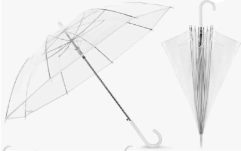 4 Pack Clear Wedding Umbrellas Bulk Transparent Auto Open Stick Umbrellas Windproof Waterproof Large Canopy Umbrella with White European J Hook Handle for Wedding Bride Groom Photography Golf Outdoor