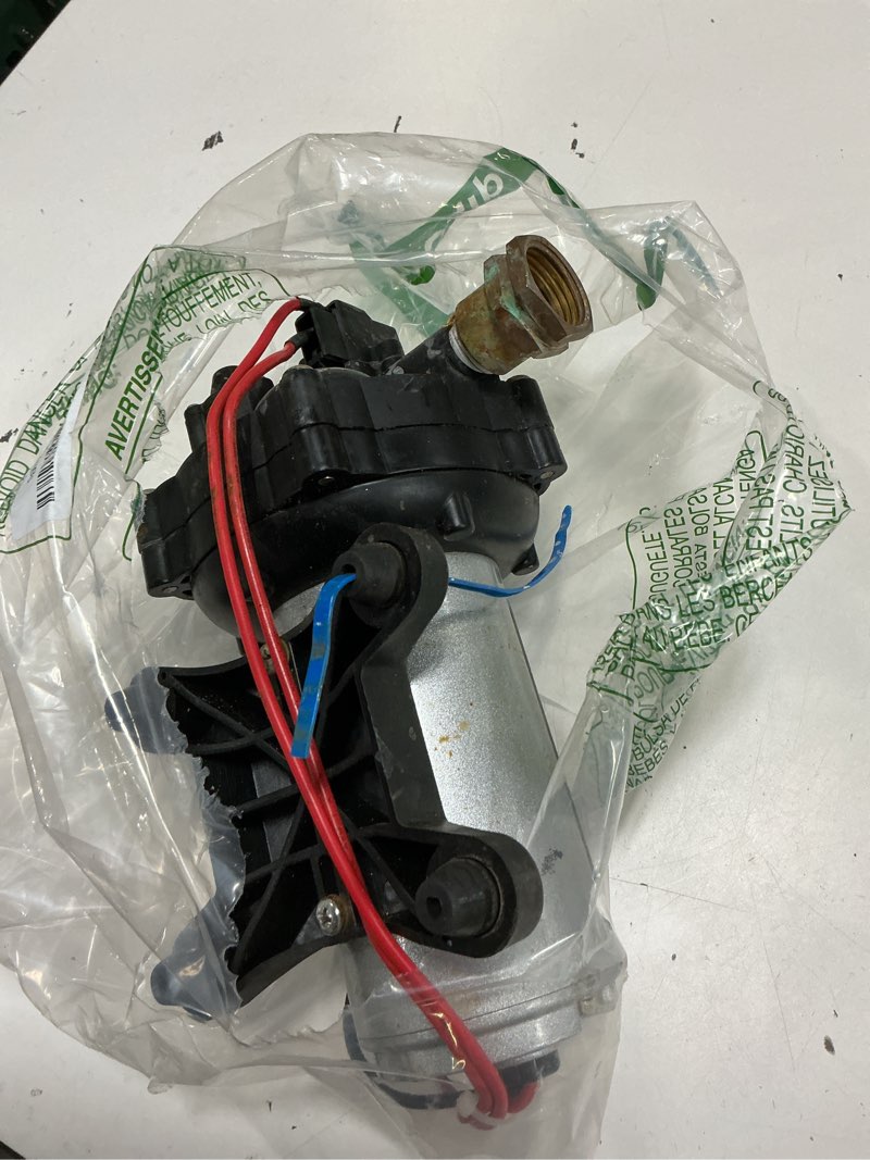Condition photo showing As Is for [upgraded version] 12v dc rv fresh water pump, 7gpm 70psi, five chamber self-priming diaphragm pump with heavy duty pressure switch & strainer for rv, marine, yacht, caravan, camper (7gpm-70psi-12v) 12v-7gpm-70psi