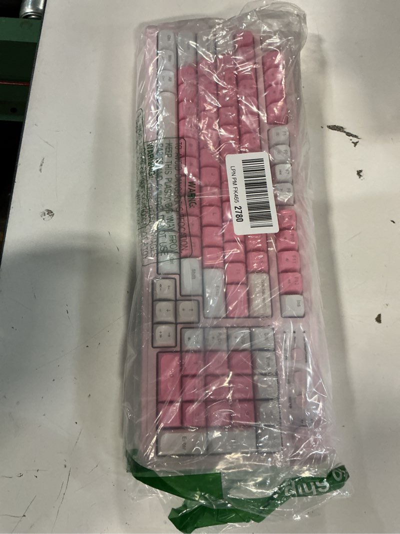 Condition photo showing As Is for AULA 99 Key Keyboard, Wireless Gaming Keyboard Bluetooth Computer Keyboards Creamy Cute with Number Pad RGB Backlit Tri-Mode BT/2.4GHz/USB-C - Pink