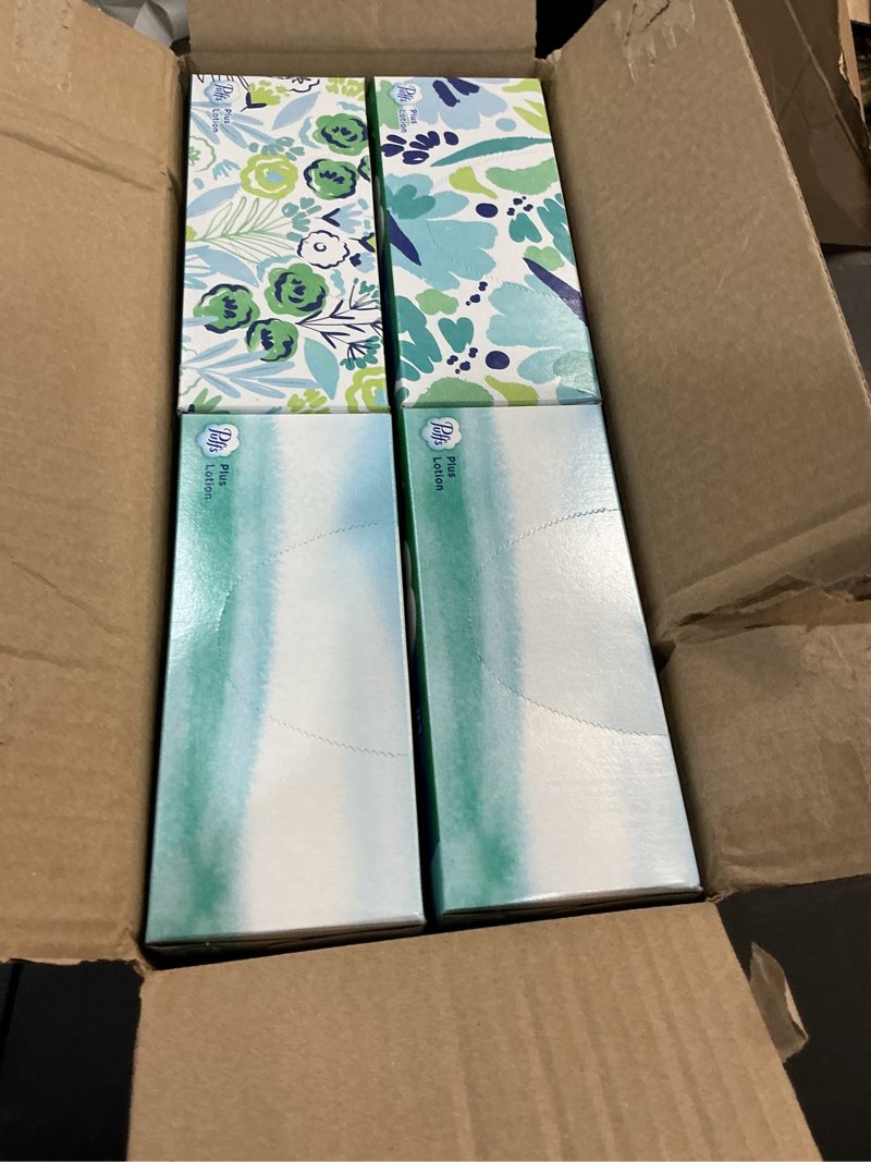 Condition photo showing New/Like New for puffs plus lotion facial tissue (old) 120 count (pack of 8)