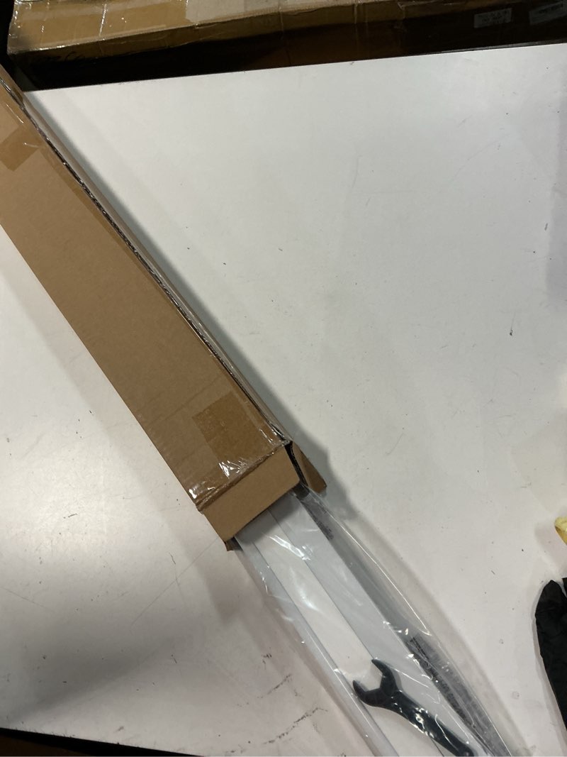 Condition photo showing As Is for lazblinds cordless cellular shades, no tools no drill light filtering honeycomb shades pleated blinds for windows, 46.5'' w x 48'' h, white light filtering-white 46 1/2'' w × 48'' h