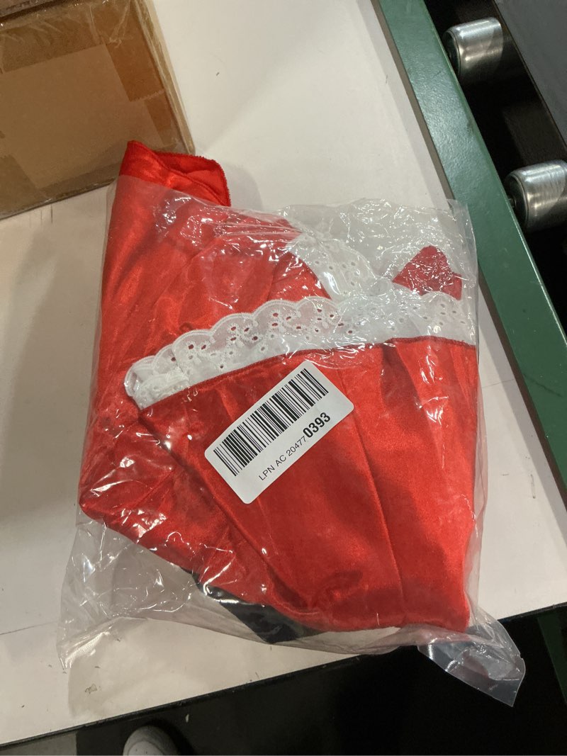 Condition photo showing Good Condition for Little Red Riding Hood Women Adult Halloween Costume with Hood Cape Large Red