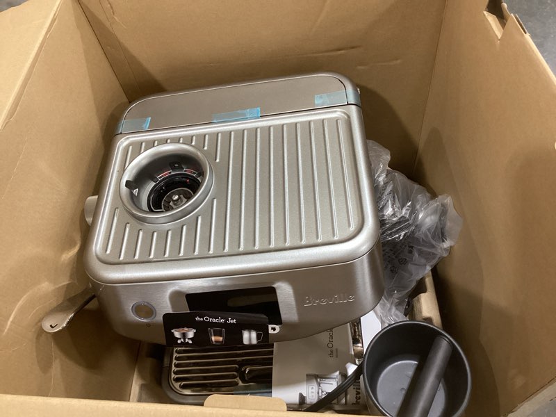 Condition photo showing As Is for Breville Oracle Jet Espresso Machine, Brushed Stainless Steel