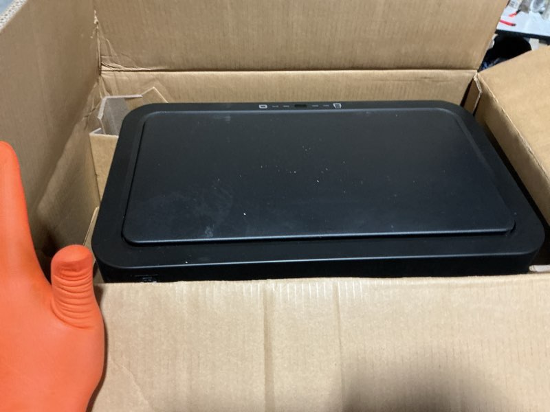 Condition photo showing As Is for eko mirage x 80 liter / 21.1 gallons motion sensor trash can, automatic large kitchen trash can touchless, stainless steel, matte black mirage 80l - matte black