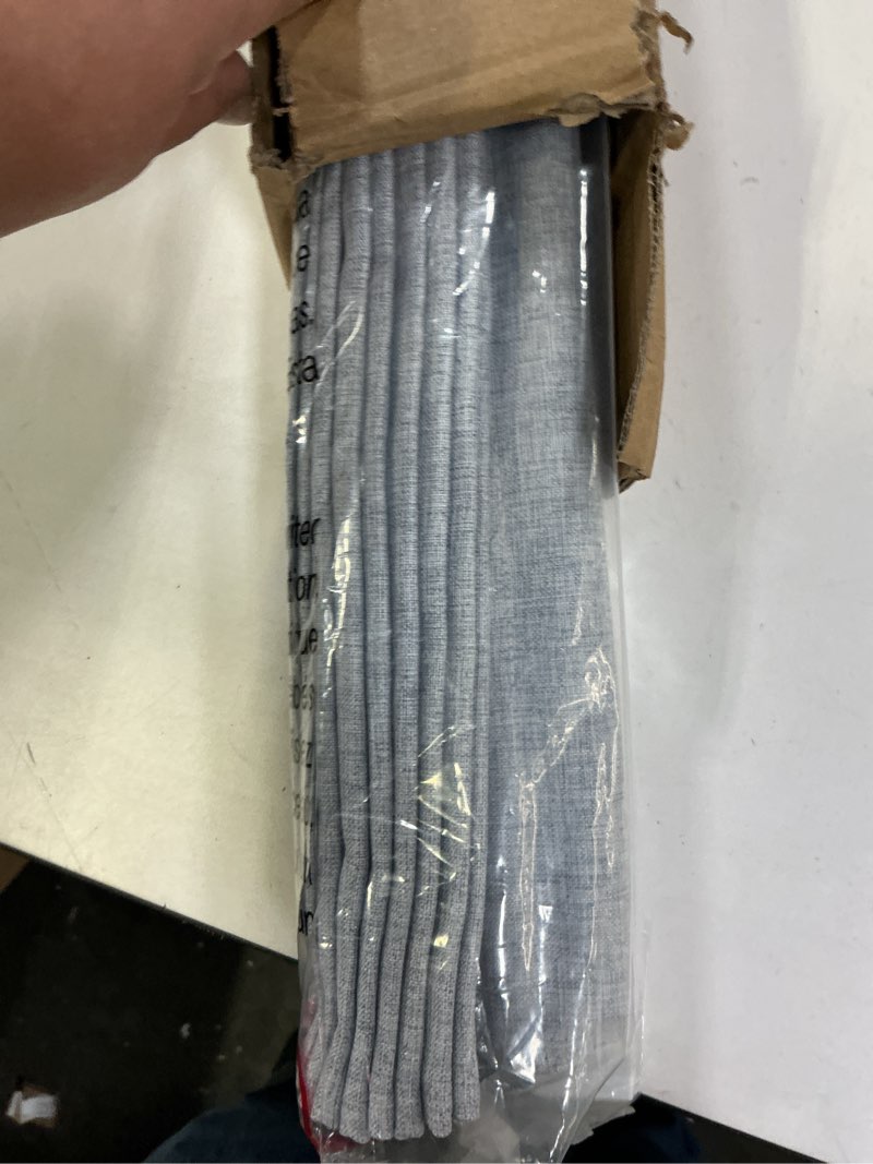 Condition photo showing Good Condition for LazBlinds No Drill Roman Shades for Windows, Cordless Blackout Window Shades with UV Protection, Polyester Fabric for Bedroom & Living Room, 22" W x 64" H, Grey Blackout - Faux Linen - Grey 22"W x 64"H