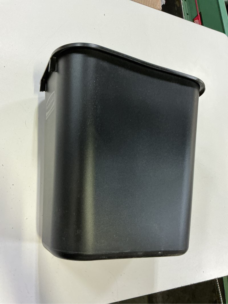 Condition photo showing New/Like New for rubbermaid fg295500bla small black 14 quart wastebasket