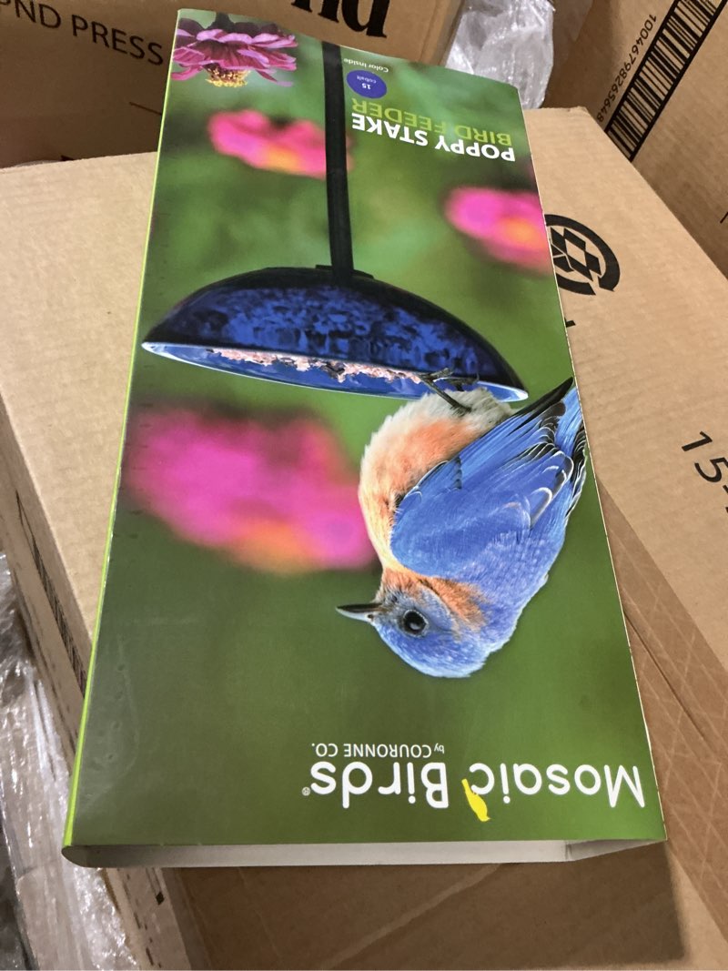 Condition photo showing New/Like New for COURM38720015 Poppy Stake Feeder  Cobalt Blue