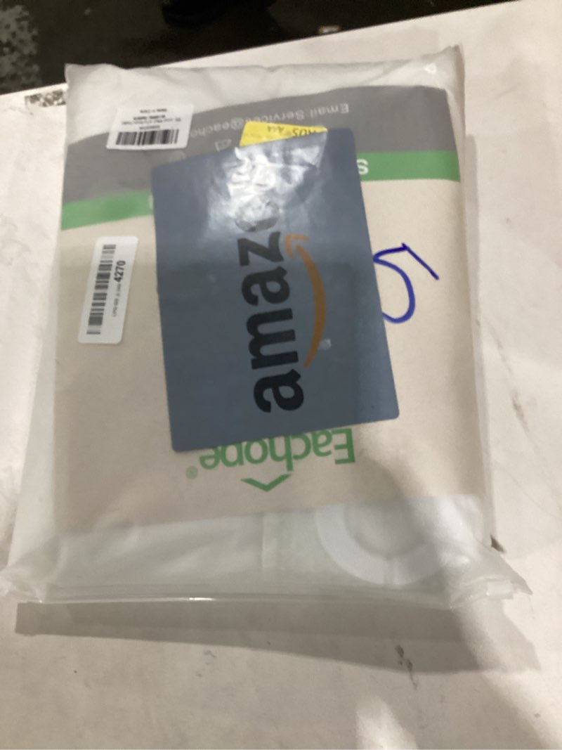 Condition photo showing New/Like New for eachope white extra long no hook waffle weave shower curtain with snap-in liner replacement, 230gsm waterproof fabric hotel shower curtain set for bathroom, through mesh top window,71wx86h 71"w x 86"l (pack of 1) white