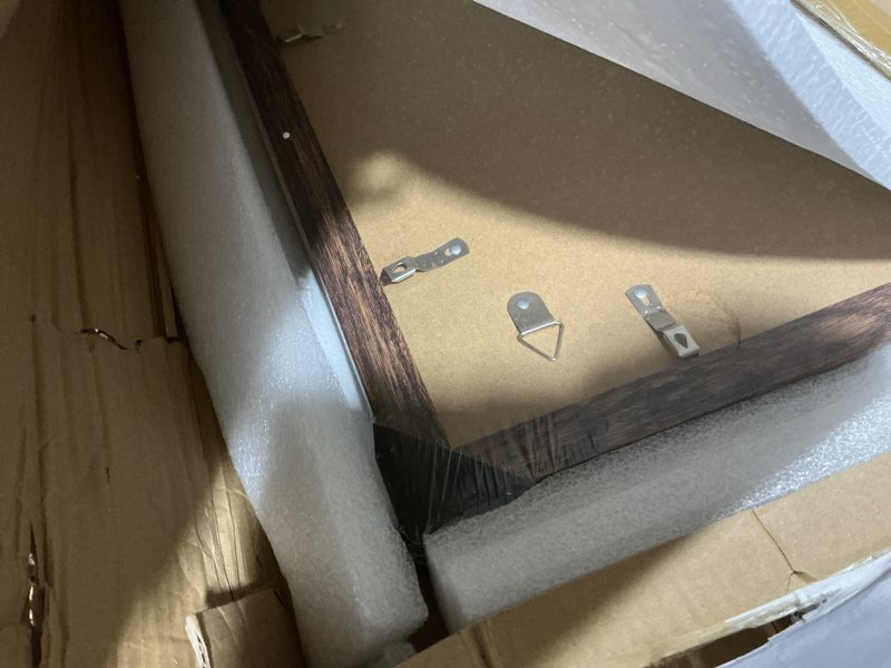 Condition photo showing Good Condition for 24x36 poster frame set of 2, 24 x 36 wood picture frames with mat for 20x30, wooden photo frame with tempered glass cover for wall mounting display, rustic brown rustic brown 24x36-2pack