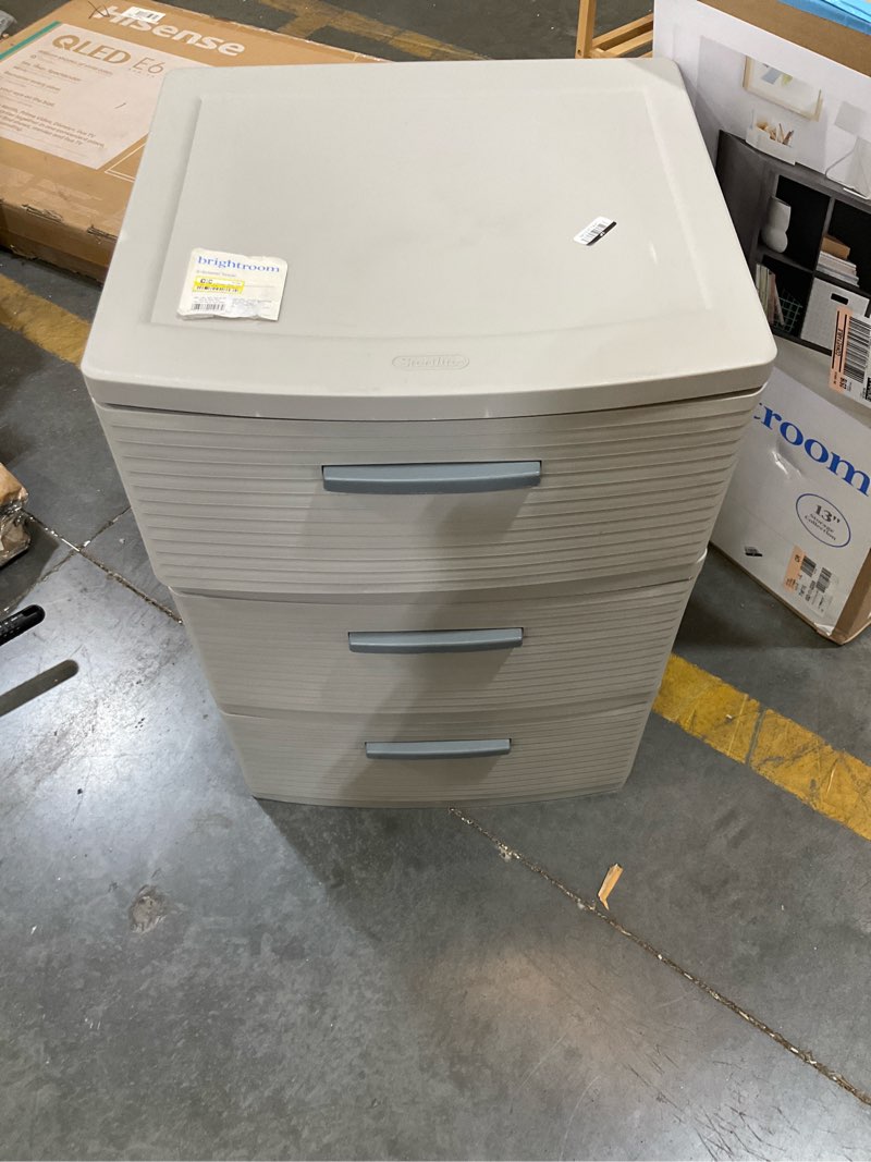 Condition photo showing Good Condition for 3 drawer wide tower dark gray - brightroom™