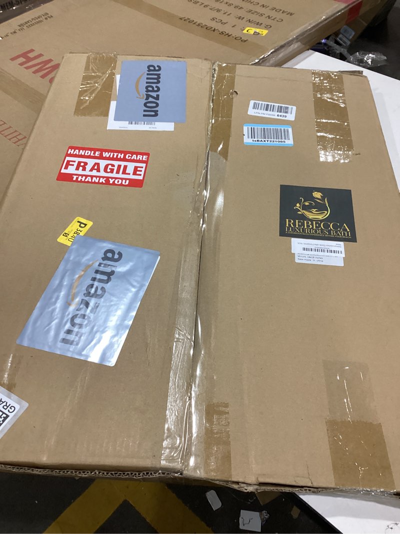 Condition photo showing Good Condition for Rebecca Luxurious-18x24 Frameless Acrylic Picture Frame 18x24 inch - Ultra Clear 4mm Acrylic Floating Frame with Silver Brackets - Easy Wall Installation for Certificates, Graduation, Family Photos, Documents - Modern Photo Display (Transparent, 18x24) Transparent 18x24