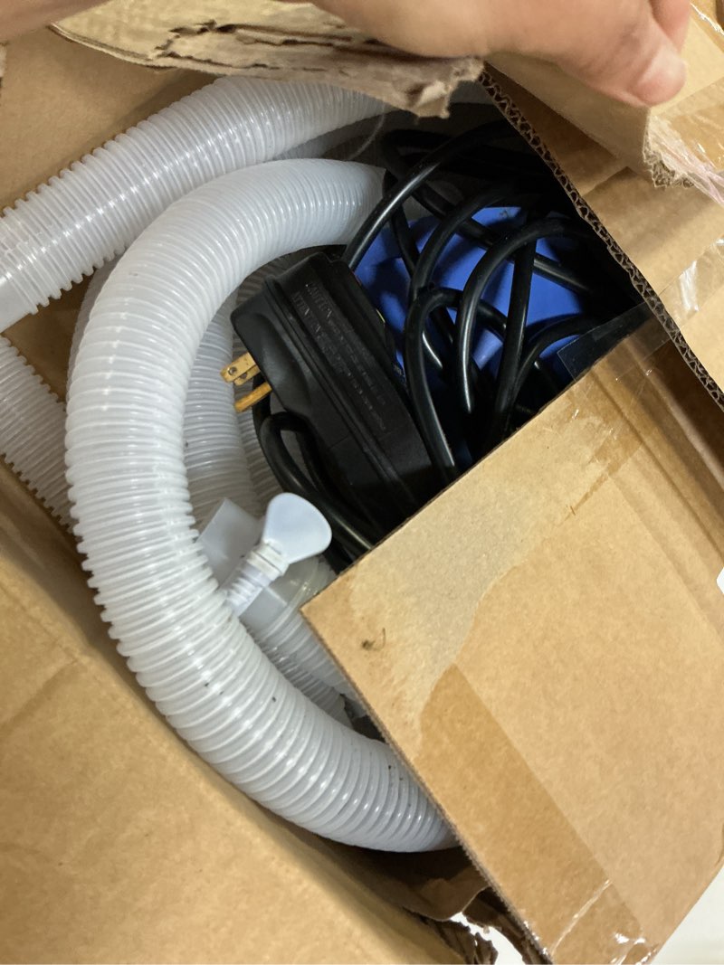 Condition photo showing As Is for deeprclean 300gph pool filter pump for small above ground pools, promoted water circulation & filtration, fits type-i filter cartridge,etl certified small pool pump with gfci for safe protection -blue