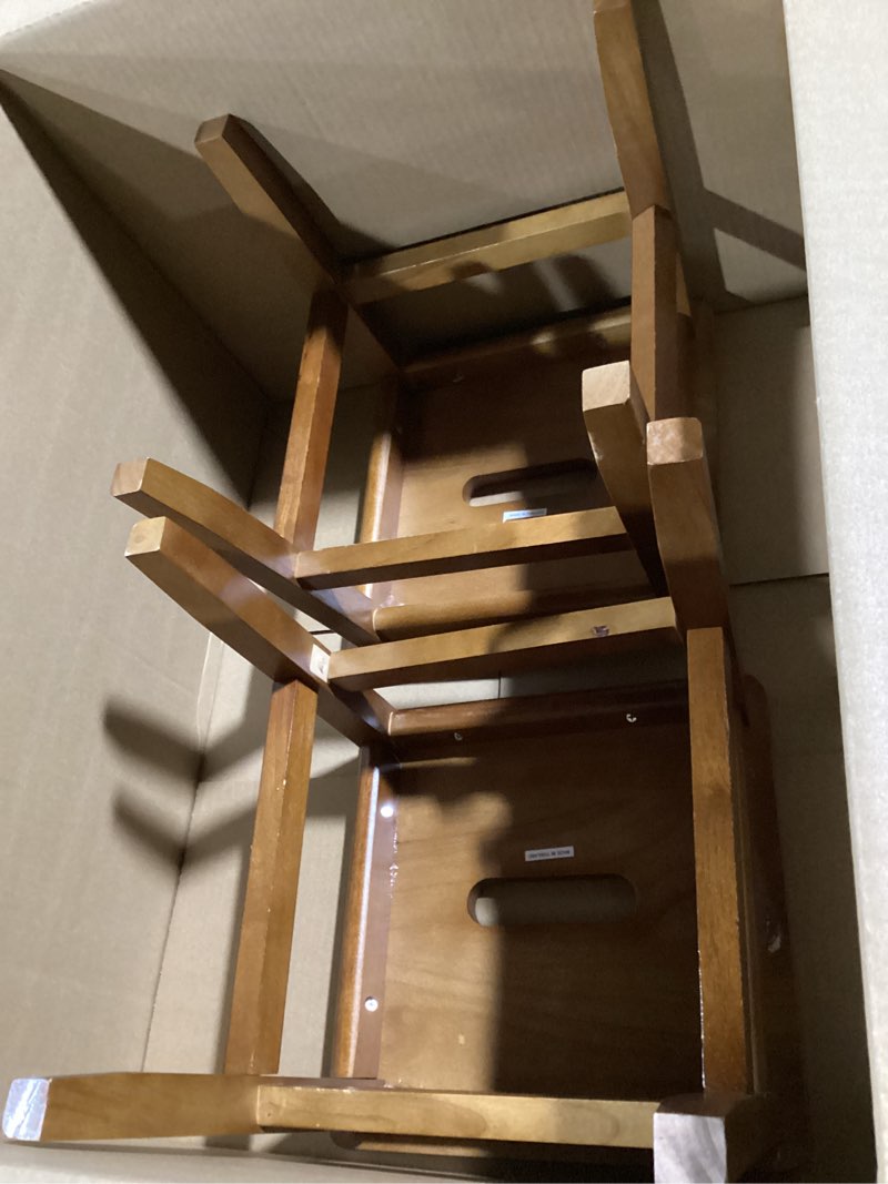 Condition photo showing As Is for eHemco Solid Hardwood Step Stool for Adults and Kids, 12.25 Inches, Natural, Fully Assembled Natural Side Brace (1-Pack)
