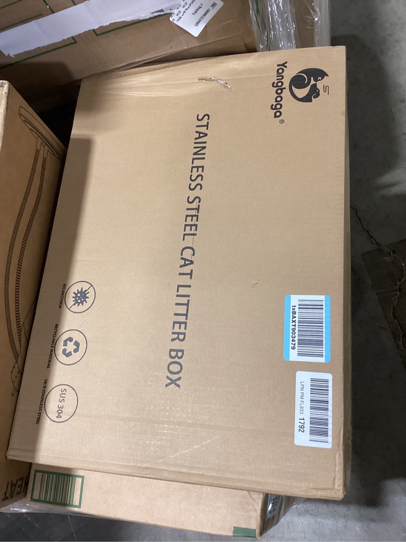 Condition photo showing Good Condition for yangbaga stainless steel reusable litter tray, compatible with petsafe scoop-free self-cleaning litter box, efficient poop collecting design, odor control & rust-proof, money-saving litter box