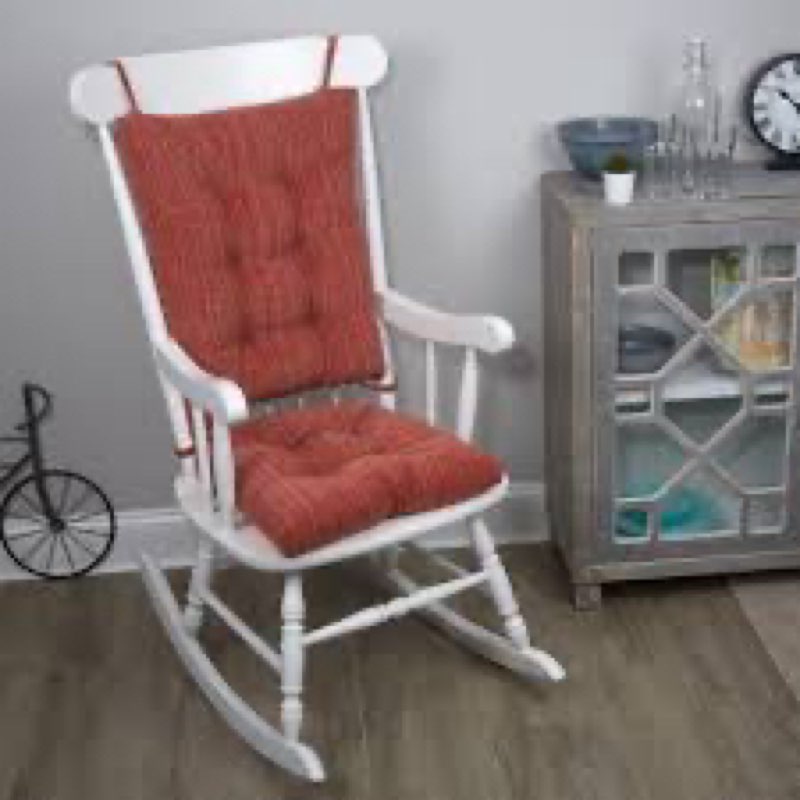The Gripper Non-Slip Chenille Rocking Chair Cushion Set