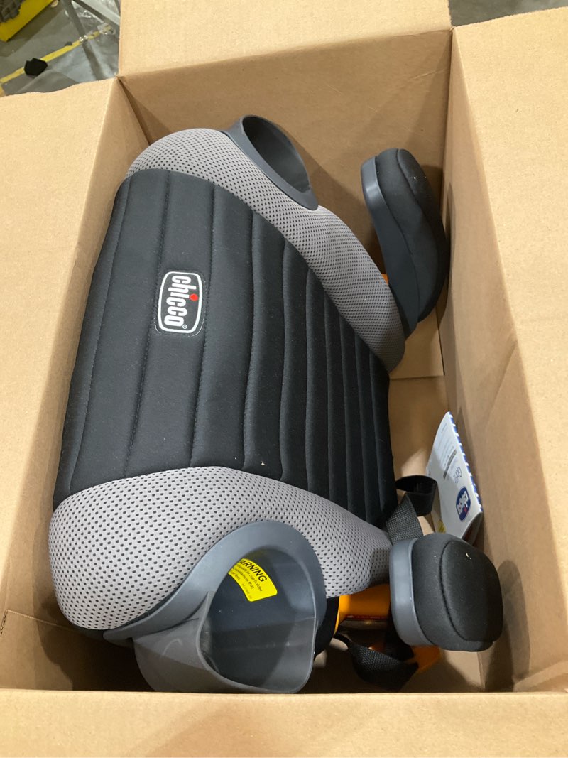Condition photo showing Good Condition for chicco gofit backless booster car seat without latch attachment, travel booster seat for car, portable car booster seat for children 40-110 lbs. | shark/black/grey gofit shark/black/grey