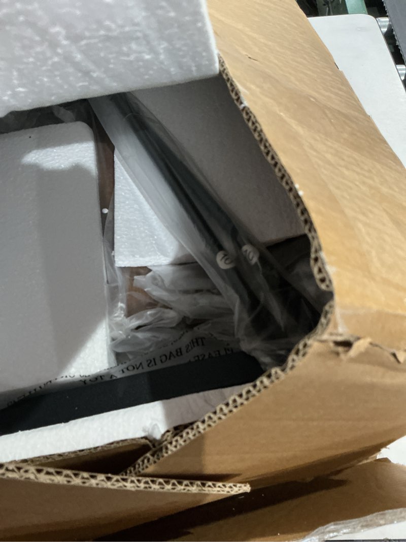 Condition photo showing As Is for hchqhs adjustable 5 tier open bookcase, rustic farmhouse book shelves, industrial wood and black metal bookshelves, mid century bookcase for home office living room bedroom 5-tier (24"w x 57"h) rustic brown