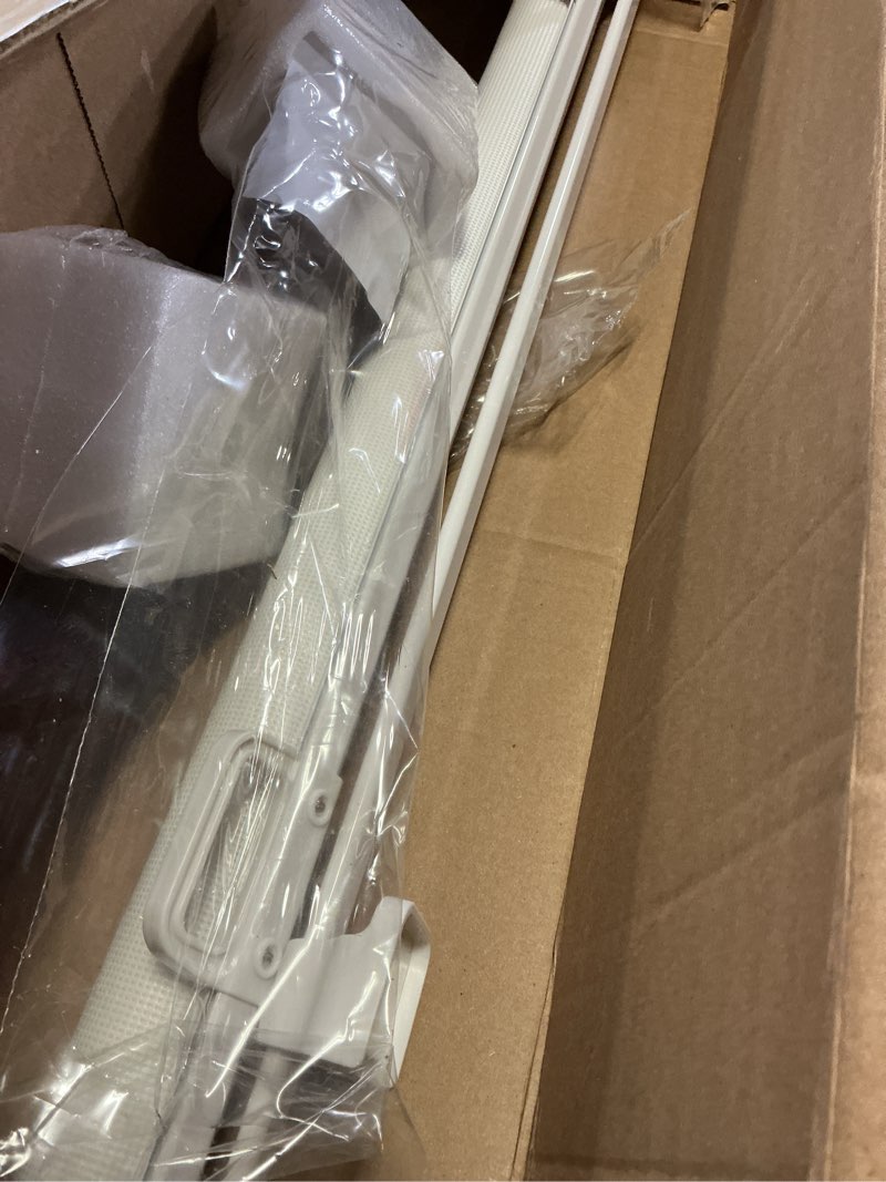 Condition photo showing As Is for Retractable Baby Gates No Drilling, PRObebi Retractable Dog Gate for The House Extends to 54" Wide 33" Tall, Gates for Baby Indoor, Stair Gate for Outdoor, Staris, Hallways, Doorways, Deck, Porch A-white 33" Tall x 54" Wide-No Drilling