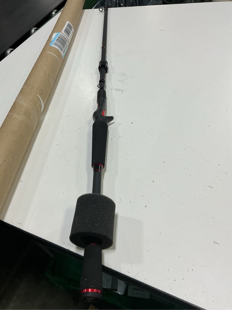 Condition photo showing As Is for piscifun torrent fishing rod, im6 carbon baitcaster rod & spinning rod, high sensitive lightweight casting rod & spinning fishing rod, zirconium oxide rings, 2 pieces baitcast rod & spin rod 6'9"- medium - m baitcaster rod