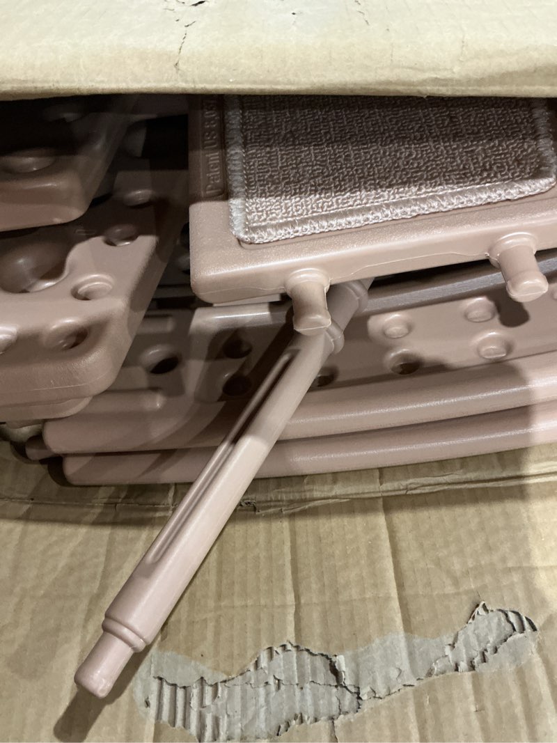 Condition photo showing As Is for pet gear easy step iii extra wide pet stairs, 3 step for dogs/cats up to 200 pounds, removable/washable carpet, easy assembly (no tools required), camel