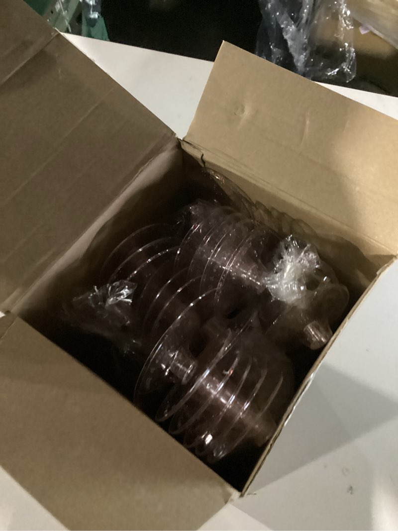 Condition photo showing New/Like New for 48 Pcs Disposable Plastic Wine Glasses 6 oz Party Wine Cups Hard Plastic Drinking Glasses with Stem Stackable Stemmed Goblets for Champagne Dessert Wedding Home Toasting(Rose Gold)