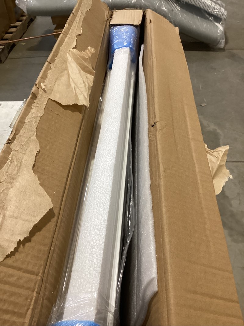 Condition photo showing Good Condition for vinyl single hung sliding window, 32" x 36" household window with double-pane insulated tempered glass, white energy-efficient soundproof window for house, mobile home 32"x36"