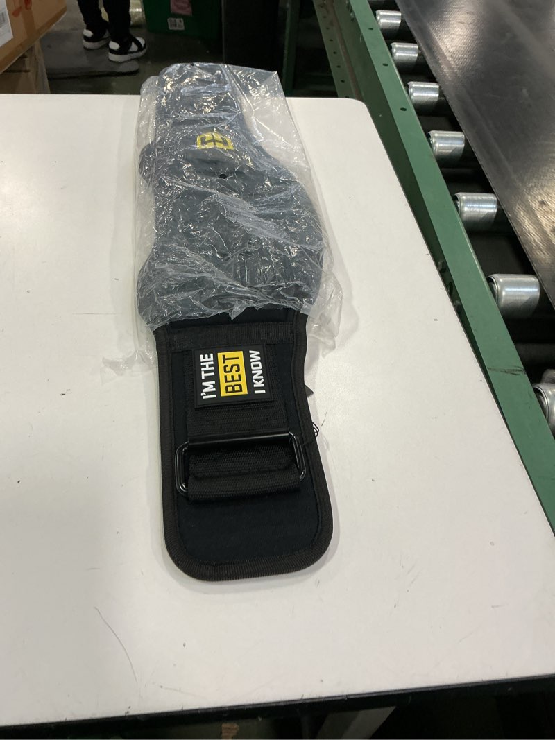 Condition photo showing Good Condition for Weight Lifting Belt, Lifting Belt for Men and Women, Workout Belt, Gym Belt for Squats, Lunges, Deadlifts and Cross Training Black Medium