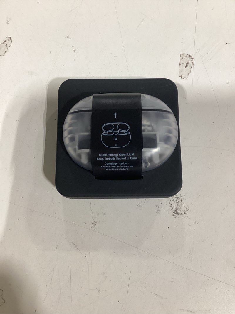 Condition photo showing New/Like New for beats studio buds + | true wireless noise cancelling earbuds, enhanced apple & android compatibility, built-in microphone, sweat resistant bluetooth headphones, spatial audio - transparent transparent studio buds + without applecare+