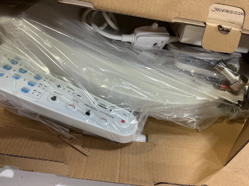 Condition photo showing Good Condition for KERDE P30B Bidet Toilet Seat - Dual Control (Side Panel & Remote), Warm Water Wash, Heated Seat, Warm Air Dryer, LED Night Light,Existing Toilets Electric Bidet Elongated Electronic Heated Smart Minimalist