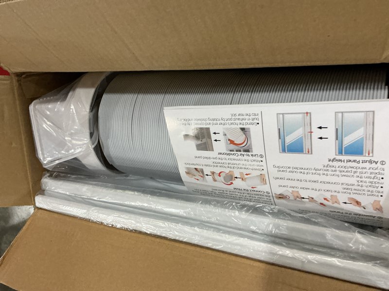 Condition photo showing Good Condition for 2026 upgraded portable air conditioner window kit with exhaust hose, universal 4.0/5.1/5.9 inch seamless window vent kit for ac & dryer, 17" to 60" adjustable window seal kit with rain guard & mesh