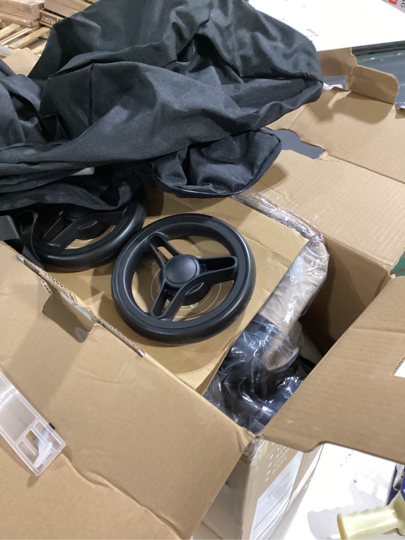 Condition photo showing Good Condition for bombi b?bee v2 lightweight baby stroller - premium vegan leather, one-hand fold, infinite recline, aircraft-grade aluminum frame, xxl canopy, and ample storage umbrella stroller - sand