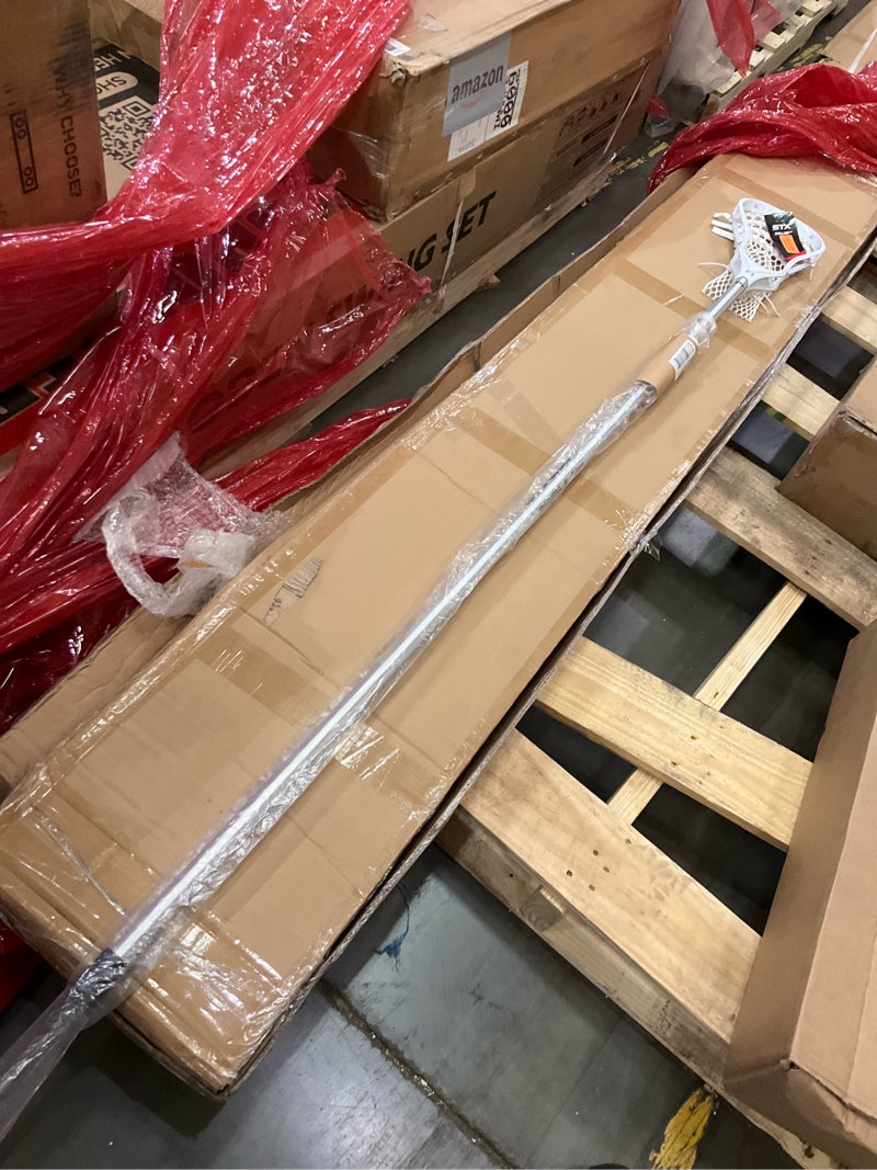 Condition photo showing Good Condition for STX Lacrosse Stallion 200 Boys Complete Stick with Mesh Pocket, Defense, White