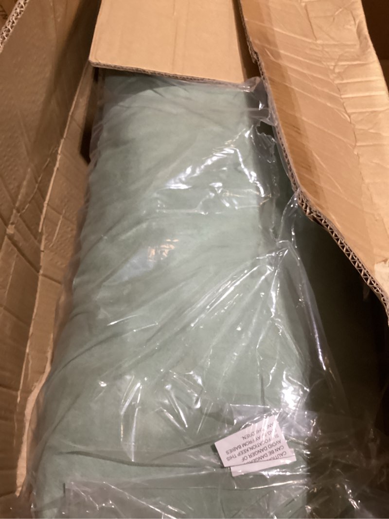 Condition photo showing Good Condition for gaiam round yoga bolster pillow, soft meditation cushion for yoga, massage and back support, breathable cotton fill, zippered microfiber cover, easy-carry handle, machine washable