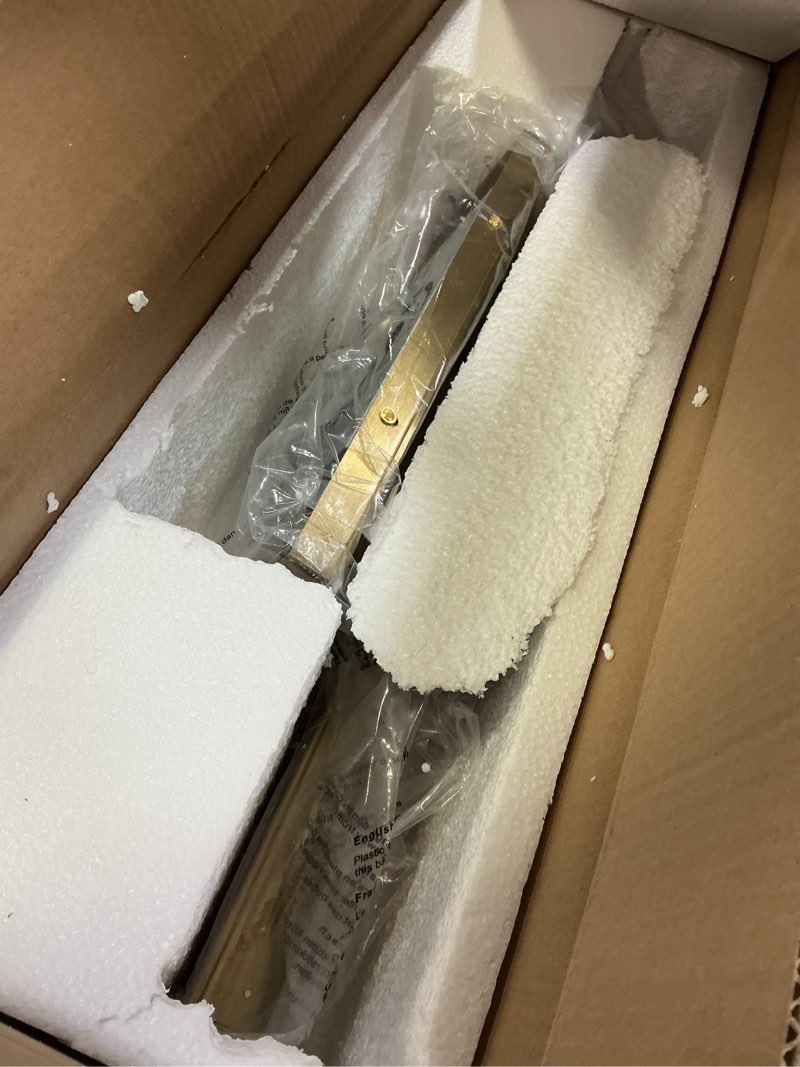Condition photo showing Good Condition for adisun 24 inch gold picture light, picture lights for wall with 270° adjustable swing arm, 3-light, hardwired, vintage wall picture light for artwork, poster, photo(exclude bulb) bronze