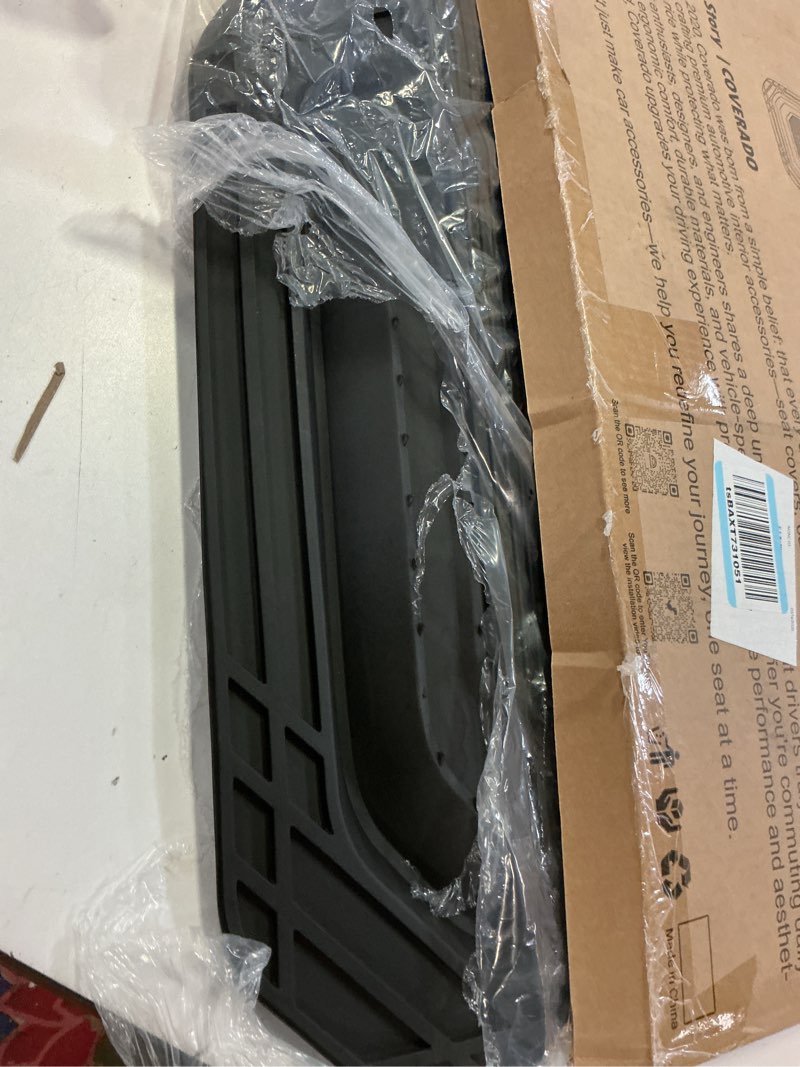 Condition photo showing Good Condition for coverado car floor mats for cars, waterproof all weather protection, deep dish car mats, universal trim to fit automotive mats car accessories for cars suv truck, 3pcs set, black