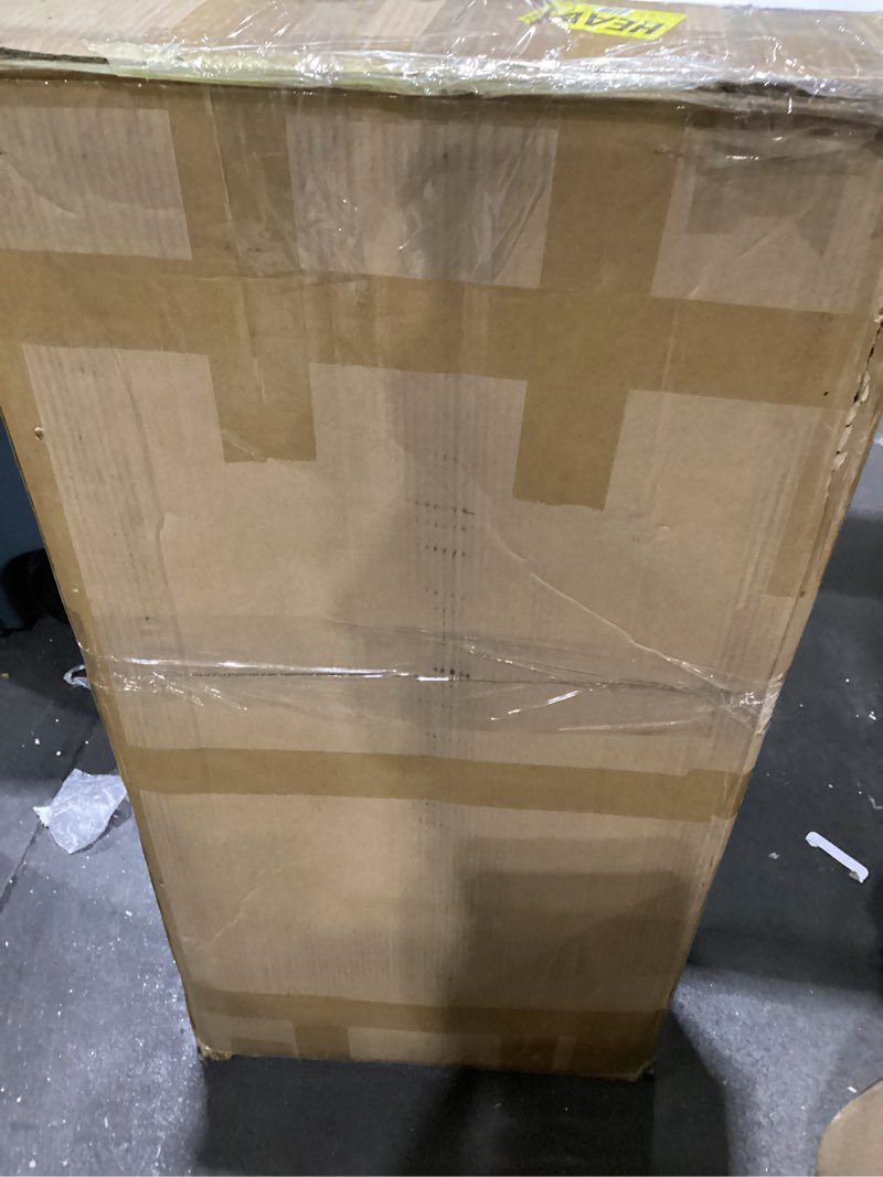 Condition photo showing As Is for black shelving unit