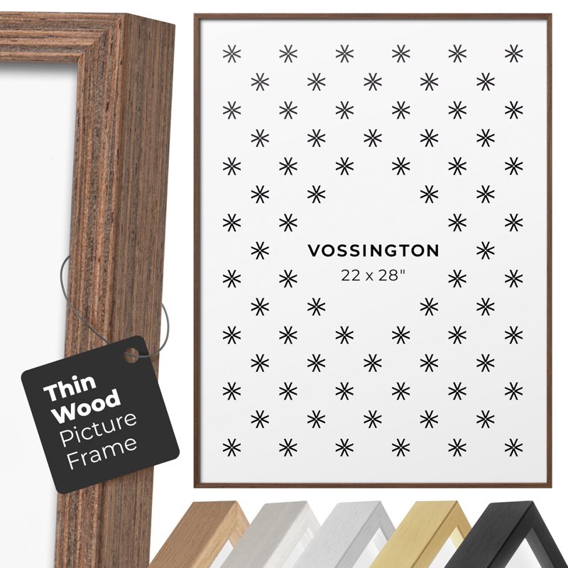 Vossington Thin Picture Frame - Well-Made Poster 22” x 28” 