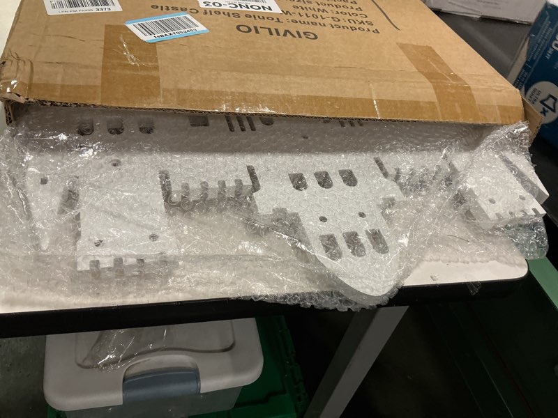 Condition photo showing Good Condition for Tonie Shelf Castle for Toniebox,Wall Mounted Tonie Shelf Set,Tonie Figures Tonie Storage,Magnetic Wooden Floating Shelves Compatible with Toniebox for Kids Room (White)