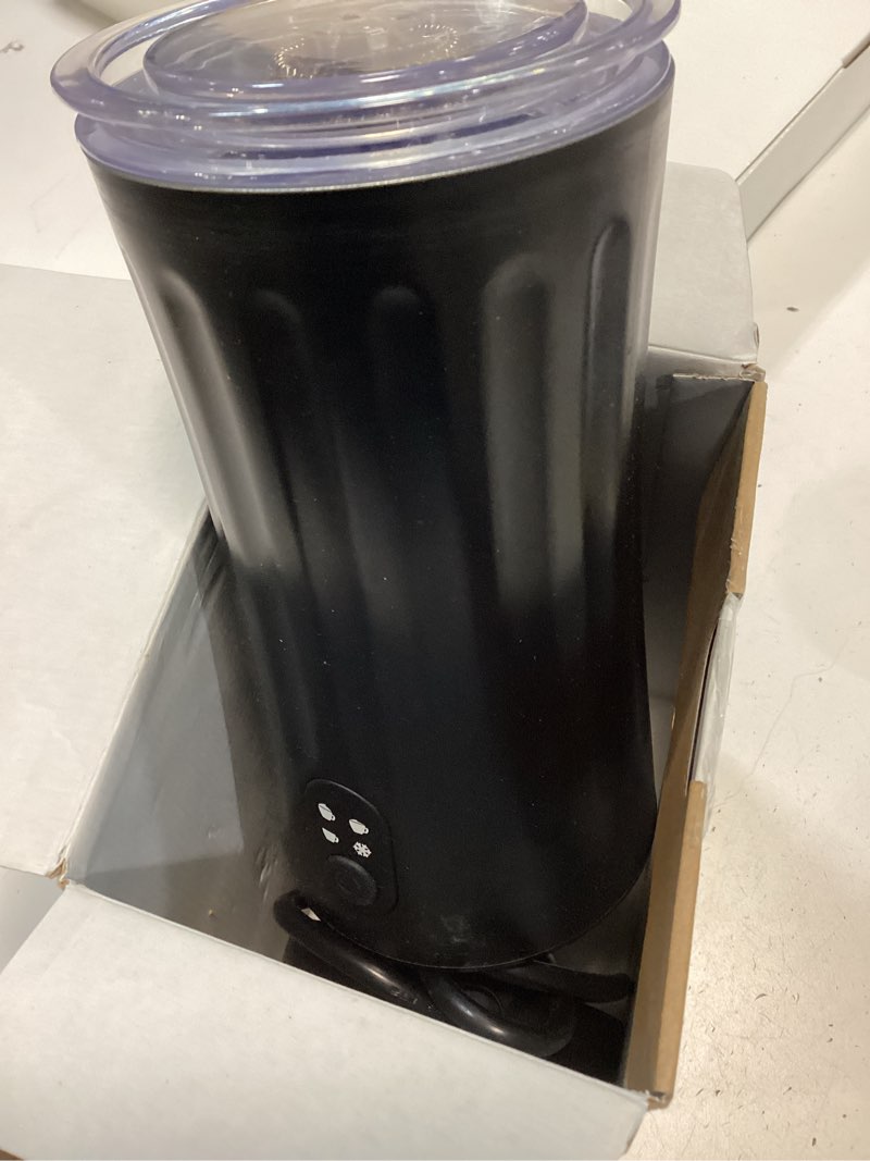 Condition photo showing Good Condition for Milk Frother, 4-in-1 Milk Steamer and Frother, 8.1oz/240ml Automatic Warm and Cold Foam Maker, Auto Shut-Off Frother for Coffee, Latte, Cappuccino, Macchiato(Black) 8.1oz Black