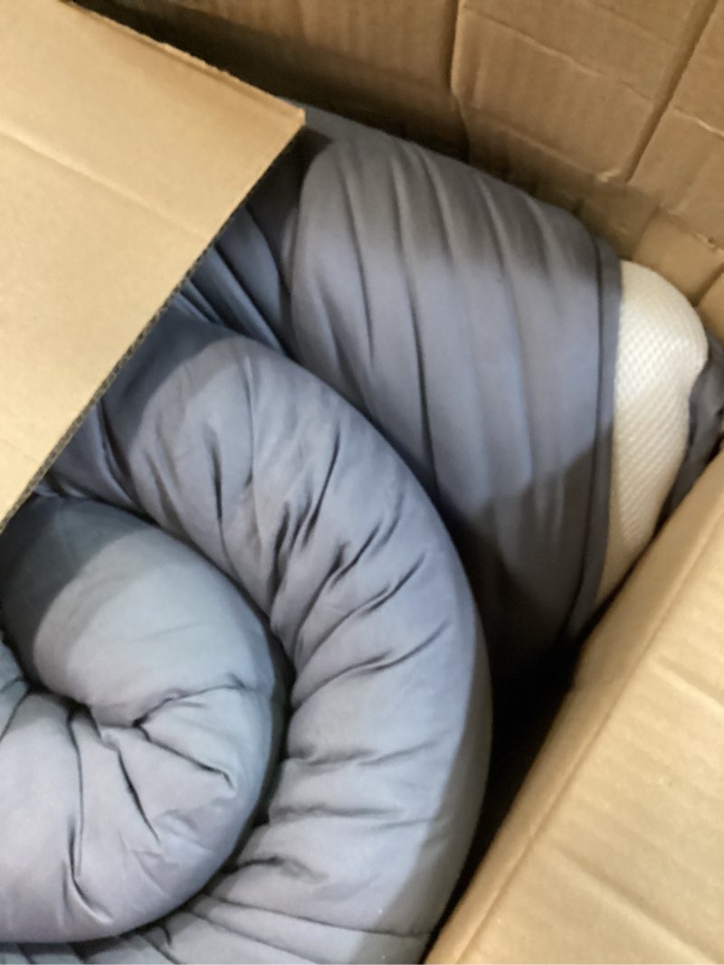 Condition photo showing Good Condition for WhatsBedding Japanese Floor Mattress Futon Mattress 3" Grey Tatami Mat Shredded Memory Foam Filled Sleeping Pad, Foldable & Portable Roll Up Lounger Camping Bed for Kids and Adult,Full Size 54"x 80" Grey Full