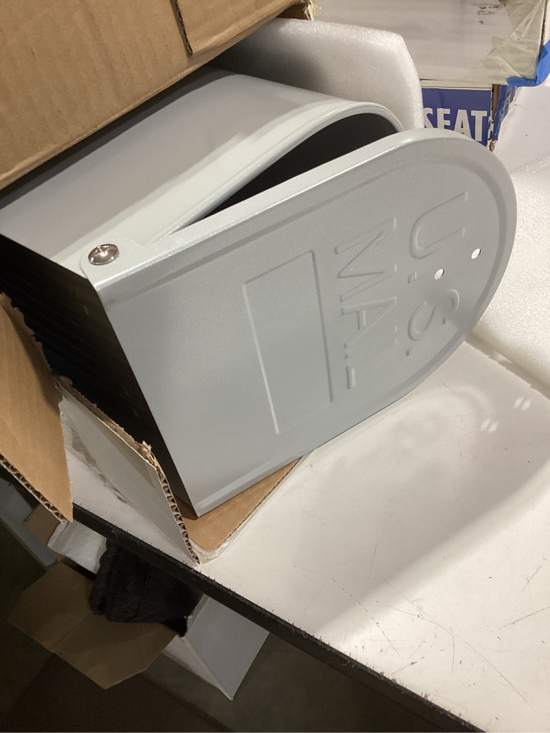 Condition photo showing Good Condition for metal mailboxes for outside post mount, rainhol residential mailbox, galvanized steel heavy duty outdoor mail box, standard compacity, 20 x 8.7 x 6.7 inches, gray pearl light gray