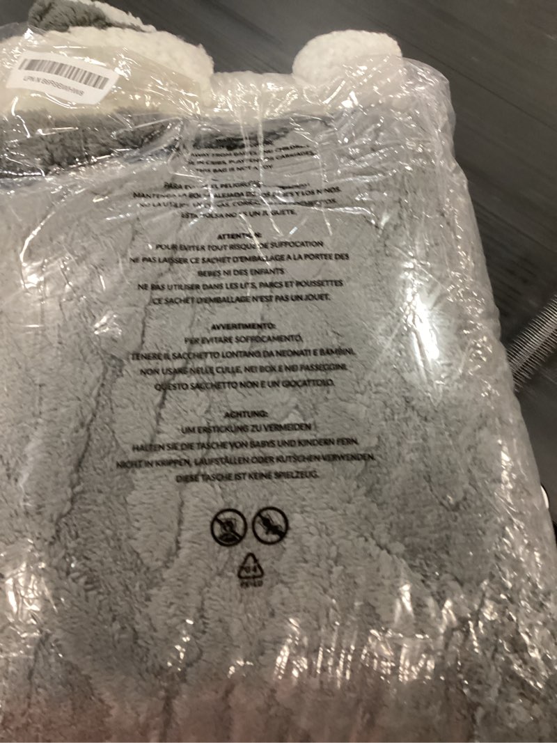 Condition photo showing Good Condition for electric heated blanket twin size 62" x 84" - fluffy ultra soft electric blanket with 3d stylish design, 240g plus 200g sherpa, 5 fast heating levels & 10 hours auto off, machine washable, gray gray twin-62"x84"