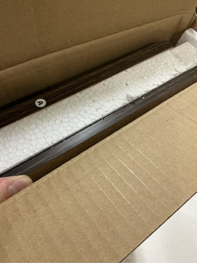 Condition photo showing New/Like New for furinno turn-n-tube tv riser stand, 2-tier small elevated no tools tv stand, tv console for tv up to 32 inch, 15.8 x 23.8 x 11, for living room, bedroom, dark brown dark brown/black small 23.8"(w)x11"(h)x15.8"(d)