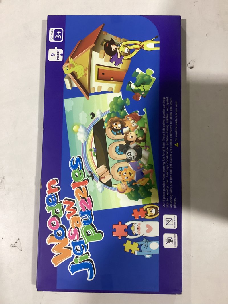 Condition photo showing Good Condition for NASHRIO Wooden Puzzles for Toddlers 3-5 Years Old(Set of 6), 9 Pieces Preschool Educational and Learning Animal Jigsaw Puzzle Toy Gift Set for Boys and Girls 9 Pcs-01