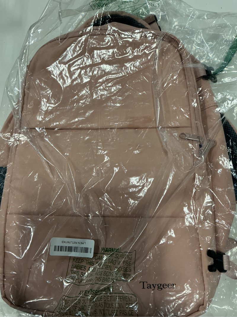 Condition photo showing Good Condition for taygeer travel backpack for women, carry on backpack with water bottle pocket & shoe pouch, tsa 15.6inch laptop mochila flight approved, nurse bag casual daypack for weekender business hiking, pink large amourpink