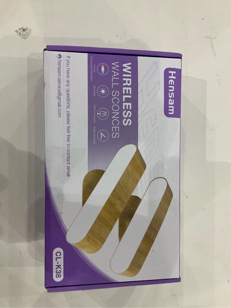 Hensam Battery Operated Wall Sconces, Wireless LED Wall Sconce Set of Two