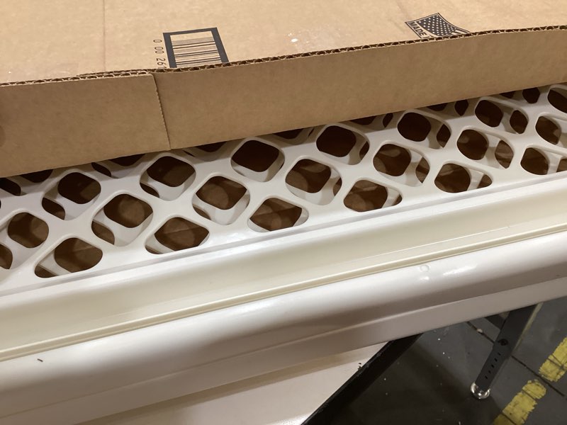 Condition photo showing As Is for Toddleroo by North States - Supergate Ergo Baby Gate: Plastic Baby Gate for Stairs & Doorways - Adjustable Indoor Safety Gate - Made in USA - 26 to 42 Inches Wide - 26 Inches Tall - Ivory