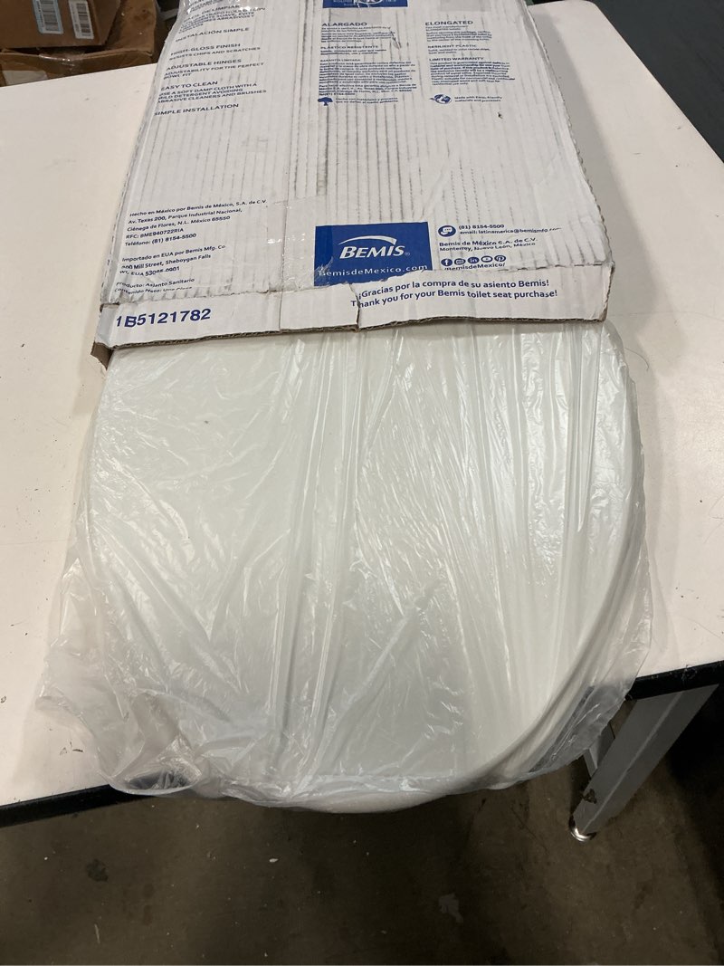 Condition photo showing Good Condition for bemis 175 commercial open front plastic toilet seat, heavy duty industrial seat with lid, elongated, white