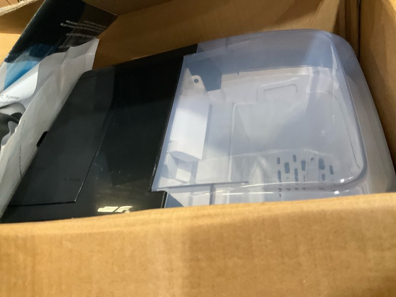 Condition photo showing As Is for nugget ice maker countertop, portable ice makers machine with removable basket and scoop, self-cleaning, quiet, 6-min ready, 24lbs in 24hrs, visible, for home, party, rv, camping, black black 13.78" * 10.4" * 14.7"